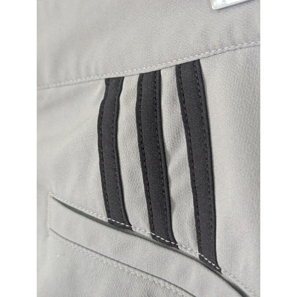 ADIDAS Golf Chino Pants Mens 32x32 Gray Performance Stretch Lightweight Logo